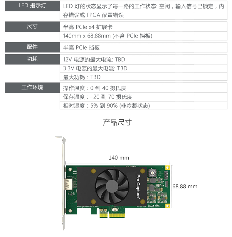 4K超高清音視頻HDMI采集卡規(guī)格參數(shù)尺寸篇